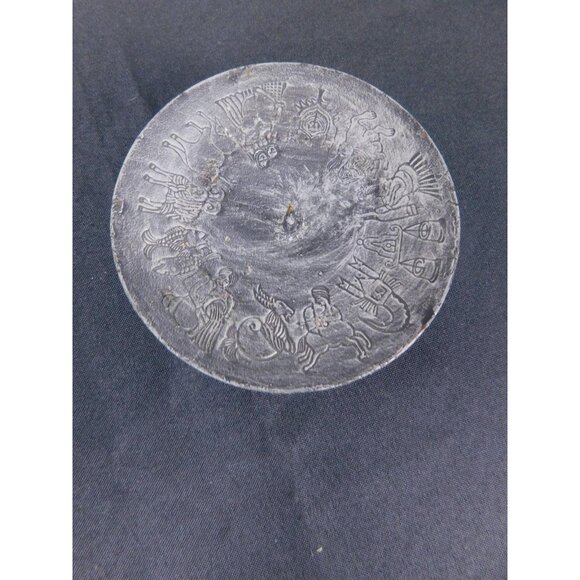 Zodiac Astrology Candle Dish 5" Etched Metal Holder - Picture 5 of 11